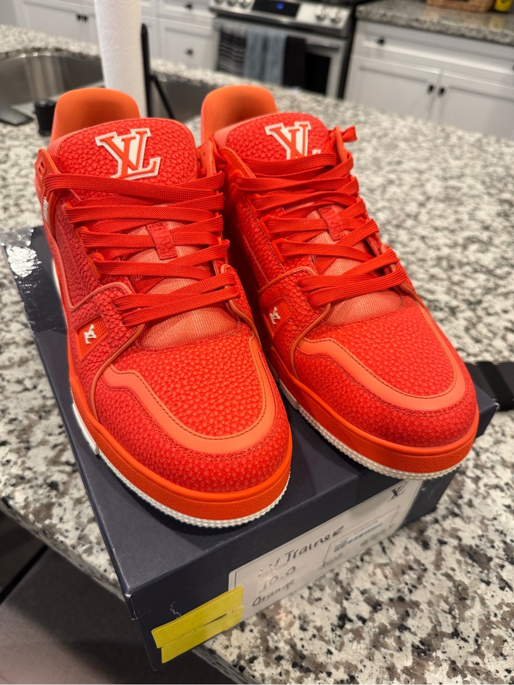 Louis Vuitton Men’s Orange Low-Top Sneakers